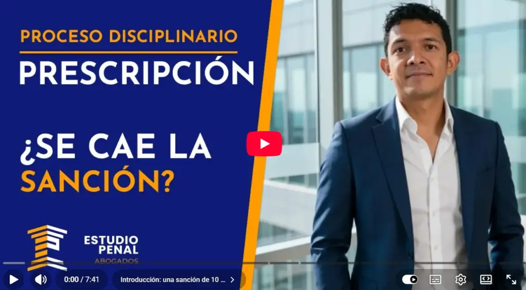 Abogado Luis Andrés González Rivera explica el proceso disciplinario y sus prescripción en video de youtube